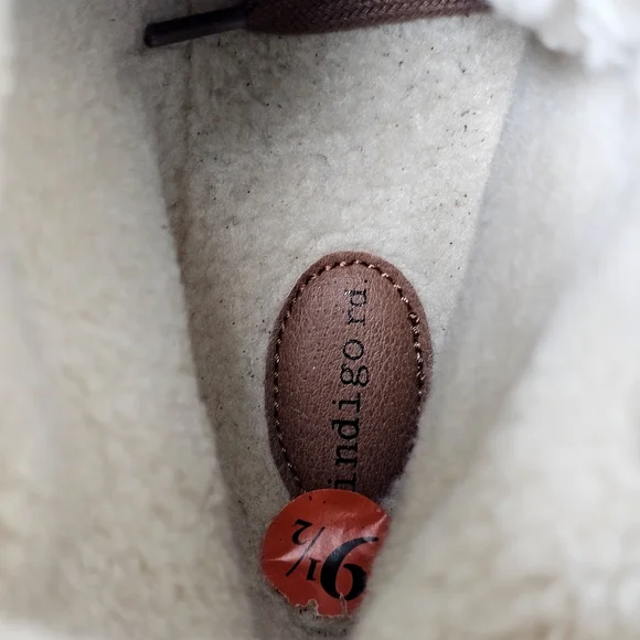 Indigo Brown Ankle Boots with Cream Lining - Picture 7 of 12